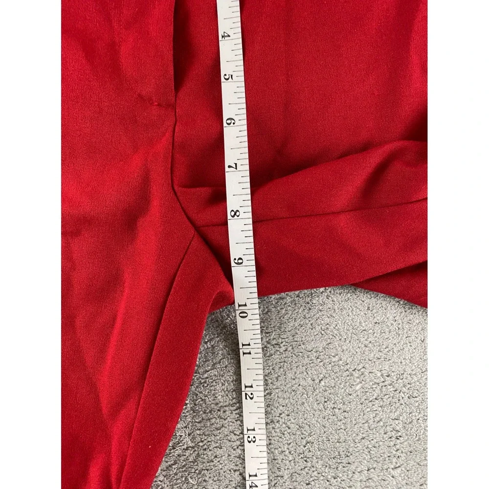 New York & Company Stretch Red Dress Pants Womens 12 Straight Leg Workwear